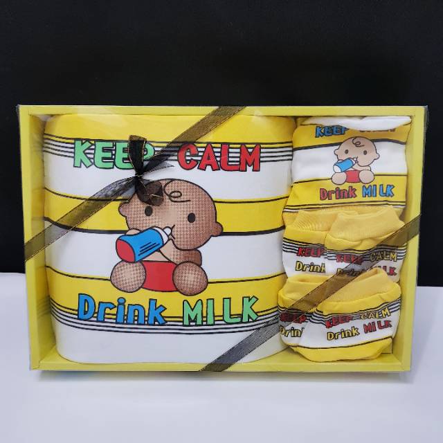 BAJU SET LAHIRAN BABY Gift Set Newborn Paket Lahiran Kado Lahiran Baby Keep calm