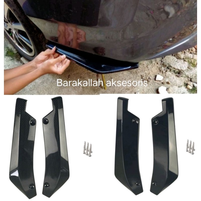Winglet Belakang Mobil Winglet Hitam Carbon Universal
