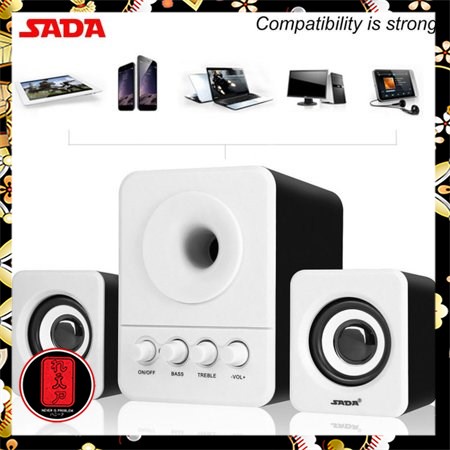 Speaker Stereo 2.1 with Subwoofer &amp; USB Power - Black