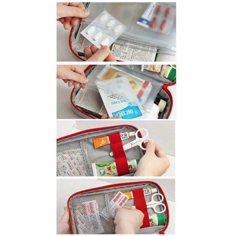 Tas P3K First Aid Kit Bag Tempat Obat Peralatan Organized P3K Mini