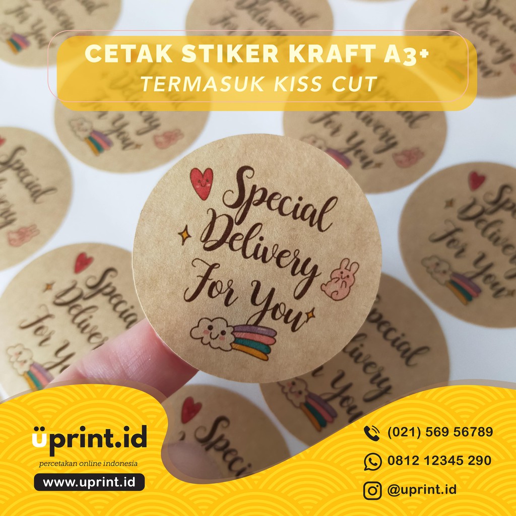 

Cetak Stiker Kraft A3 + CUT / Cetak Label Kemasan