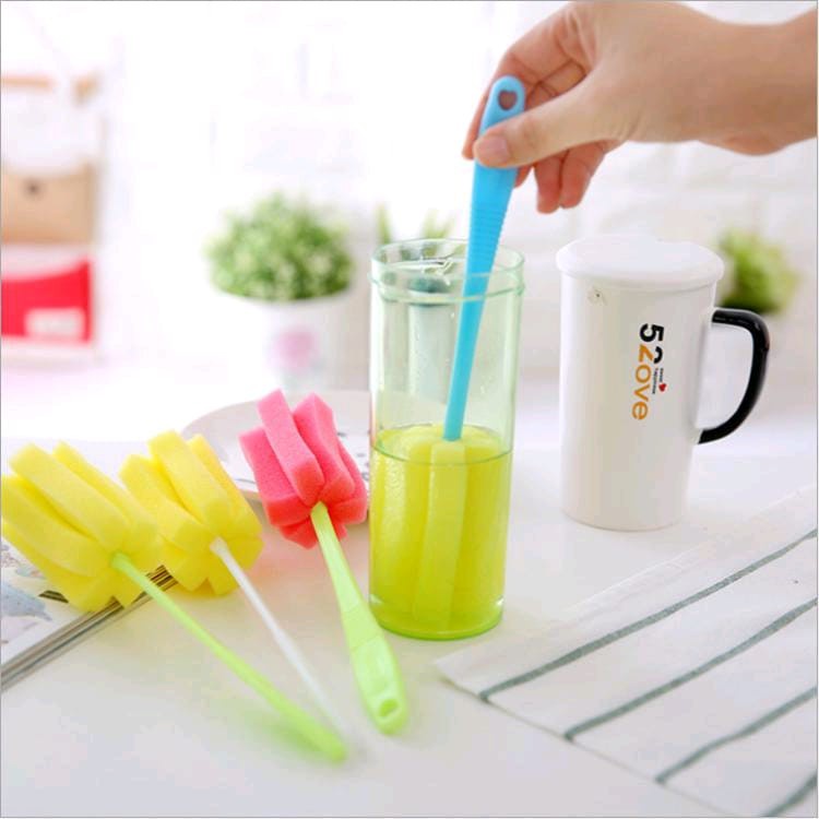 Tongkat Spon Pembersih Botol Gelas - Cleaner Sponge / Praktis dan Mudah / Pembersih Botol Minuman