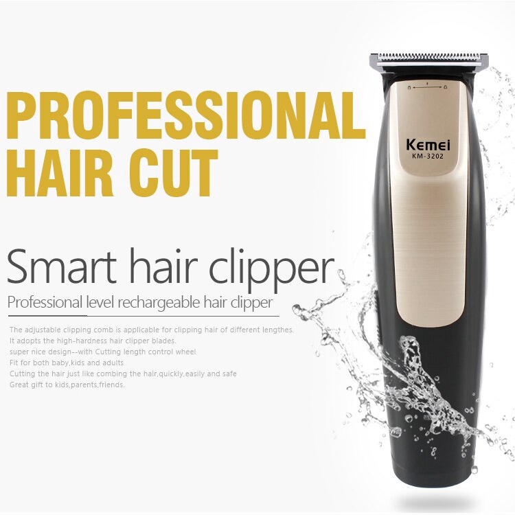 Kemei 3202 Original Alat Cukur Cukuran Rambut Smart Hair Clipper Trimmer KM3202 KM-3202 CAS Baterai