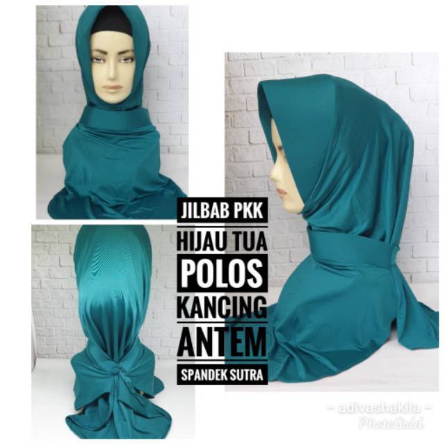 ADIVA - JILBAB PKK HIJAU TOSCA TUA POLOS