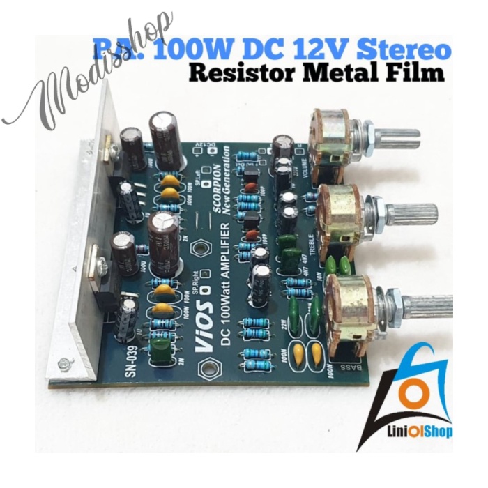 AMPLIFIER 100W 12V STEREO TDA 2003 R METAL FILM