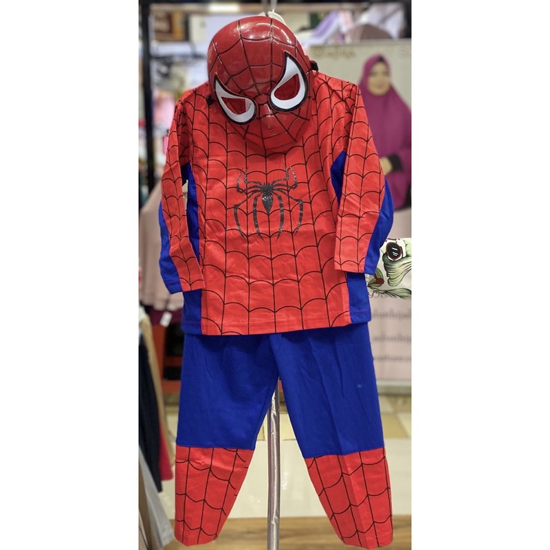 Baju Topeng | Baju Kostum+Topeng anak laki-laki merk AZADA SPIDERMAN
