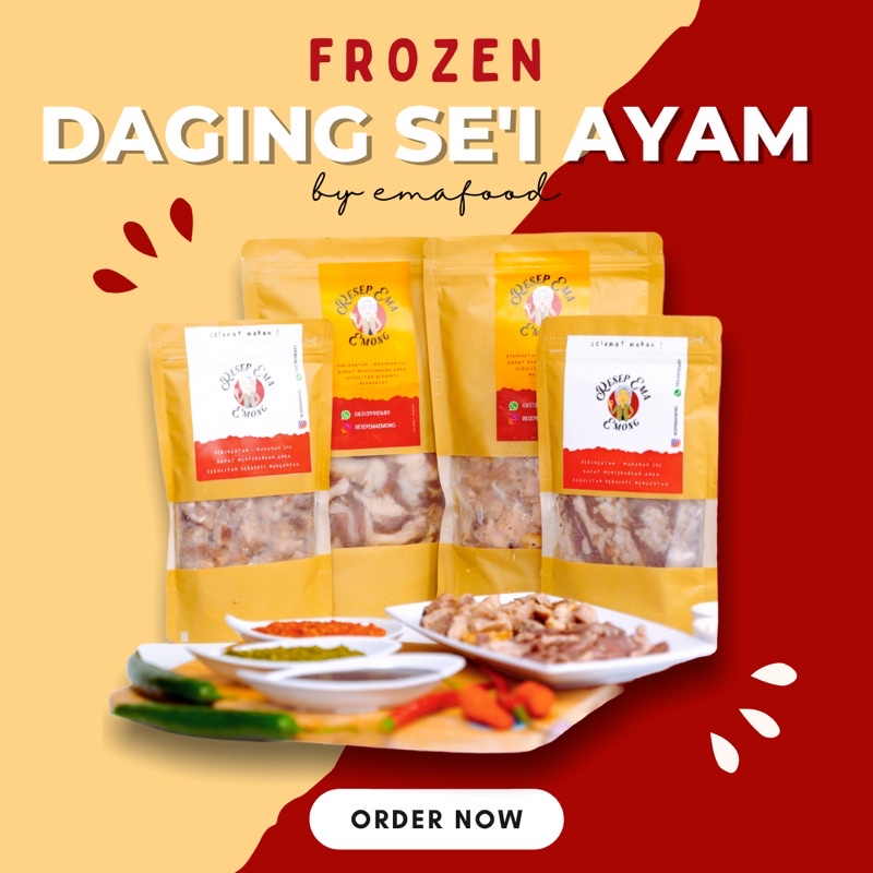 Sei Ayam frozen makanan pedas daging asap kupang smoked beef