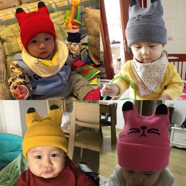 Topi rajut anak bayi import / topi kupluk rajut bayi impot , hat by import topi rajut anak import