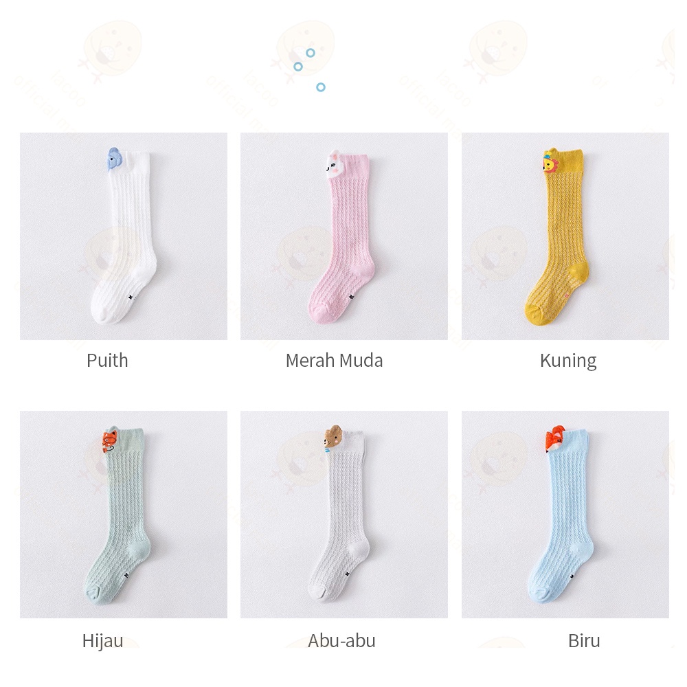 Lacoo Kaos kaki bayi anak panjang Kaus kaki bayi motif hewan lucu Baby socks