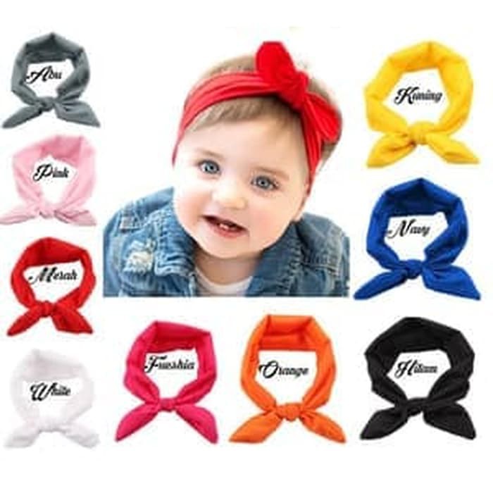 Headband Bayi Pita polos.Bando Bayi Polos Ribbon