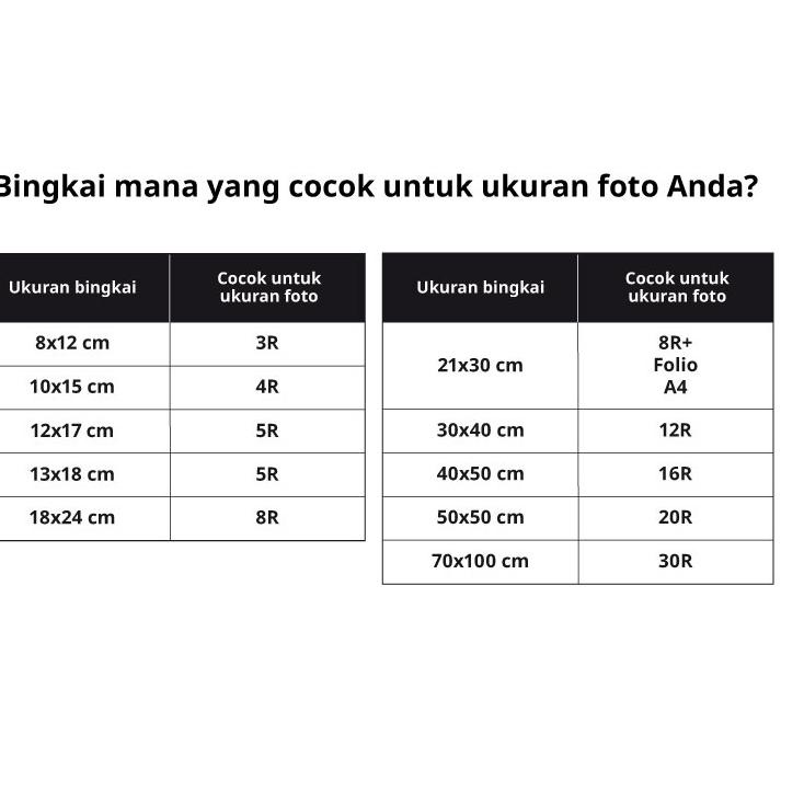 Original Bingkai Foto / Frame Photo Meja dan Dinding 4R / 5R / 8R / 8R+(A4)) IKEA Yllevad Fiskbo 343