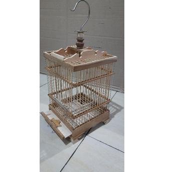 Harga Bersahabat.. Sangkar Burung Pleci Kayu Jati Kotak Mentahan Kecil Mini