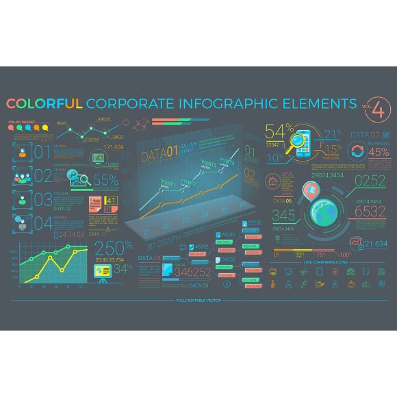 Colorful Corporate Infographics