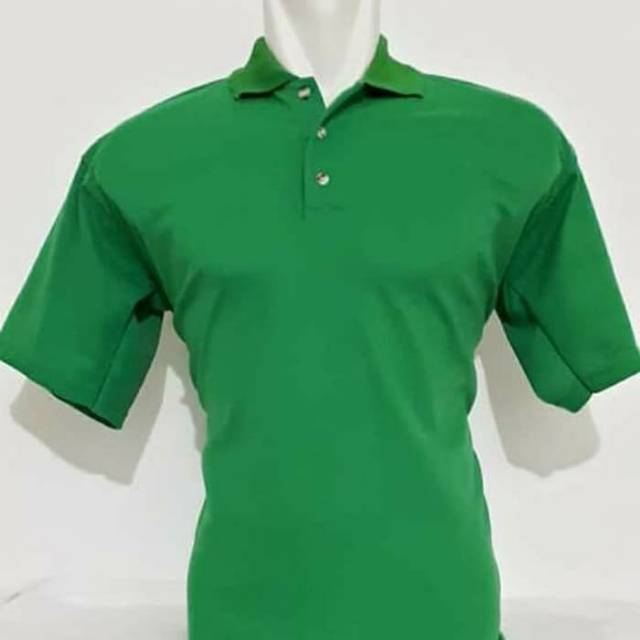 Kaos kerah polo lacos polos murah tangan pendek seragam hijau ijo tosca
