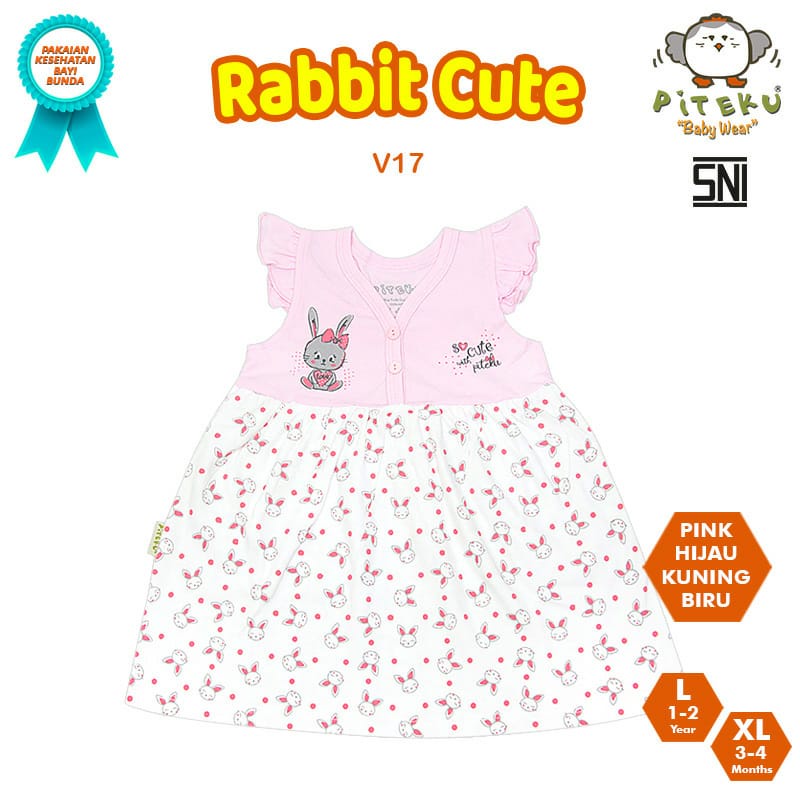 PITEKU DRESS TBTCUTE V2 ROK V17 3-4Y 01874877 / DRESS ANAK