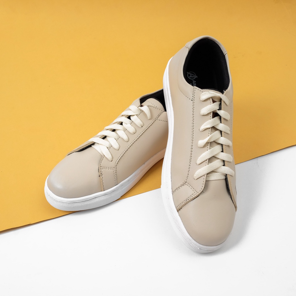 Victor Cream | Sepatu Sneakers Pria Putih Original Casual Polos Cowok Ori Footwear | ARF x FORIND