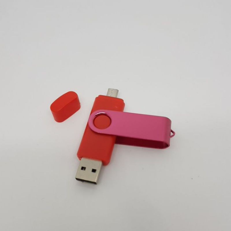 FLASHDISK OTG USB colokan pipih 16GB Merah