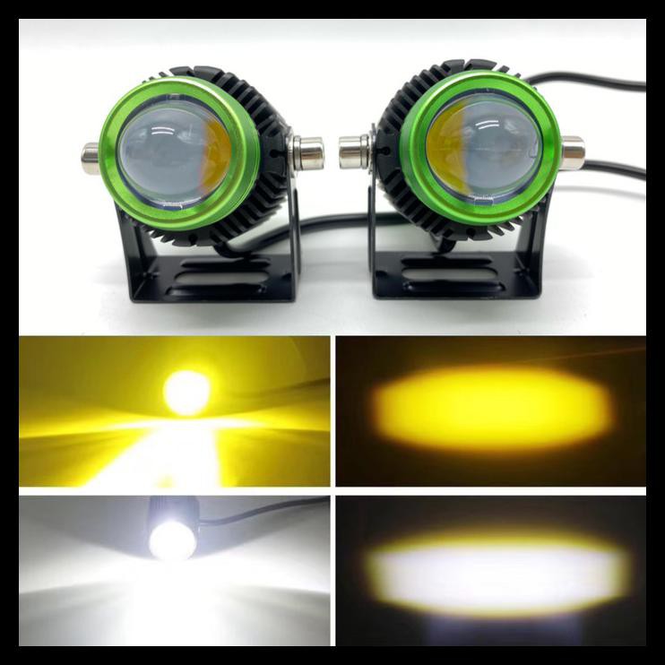 BEST DEAL LAMPU LASER FOGLAMP D2H AES HIGH PERFORMANCE DUAL COLOUR MINI DRIVING 
