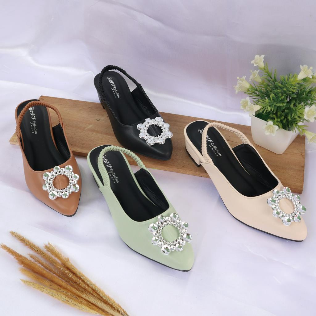 HMF Coopi Sepatu Heels Mules Wanita 3 cm MT15