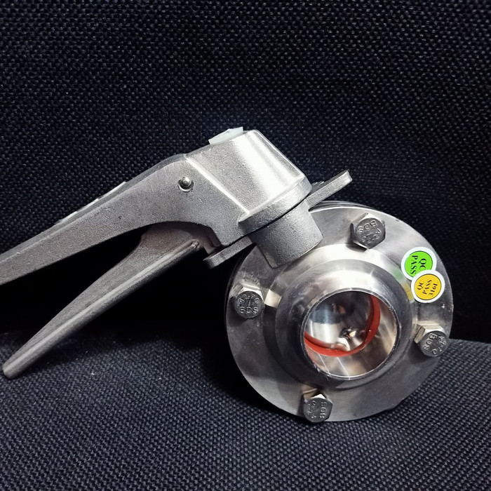 Butterfly Valve Sanitary 1"inch Merk : SPV Stainless 316L
