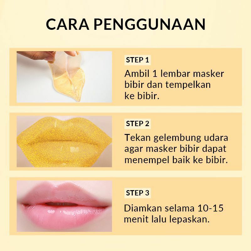 ￼[𝗕𝗣𝗢𝗠] BIOAQUA 24K GOLD MOISTURIZING ESSENCE LIP MASK MASKER BIBIR 60GR [𝗕𝗢𝗫]