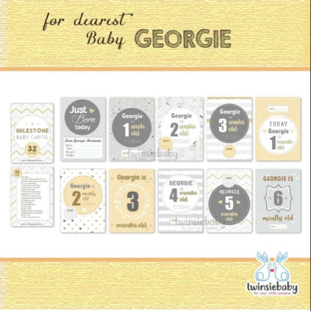 

Milestone card Monocream+Name