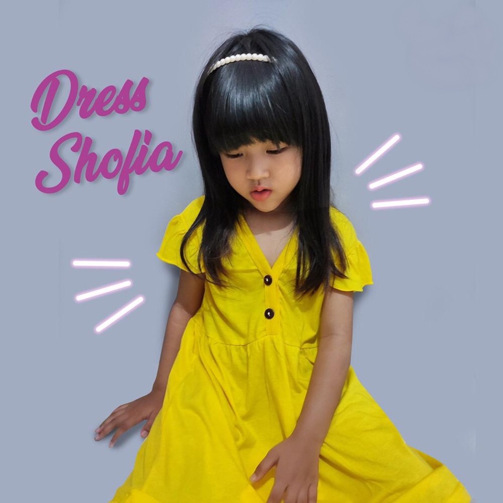 SHOFIA DRESS DRESS ANAK PEREMPUAN FASHION ANAK PEREMPUAN 1-6 TAHUN OVIKIDS