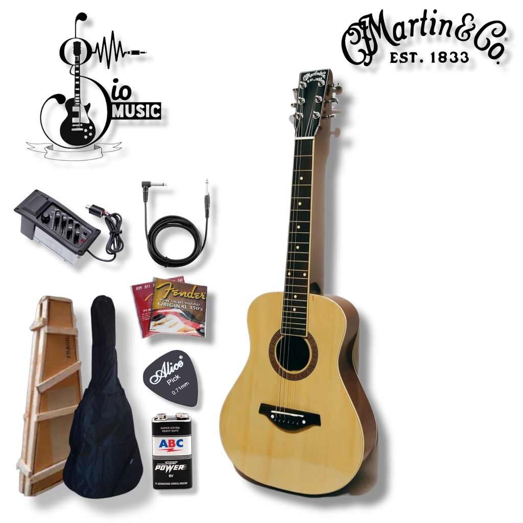 Gitar akustik Martin&co junior elektrik [ Gitar mini ] [ Gitar 3/4 ]