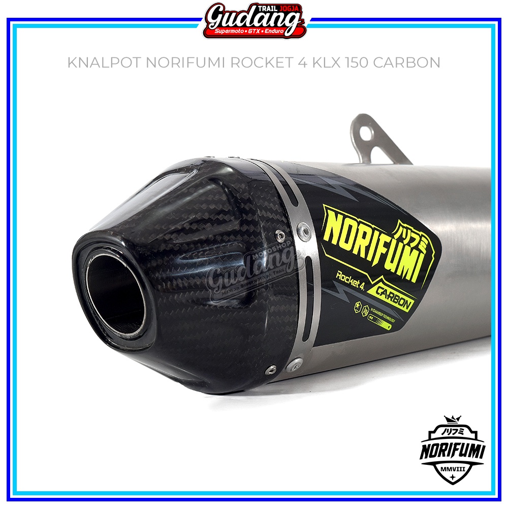 Knalpot Muffler Norifumi Rocket 4 KLX 150 BIGFOOT CRF 150L CARBON