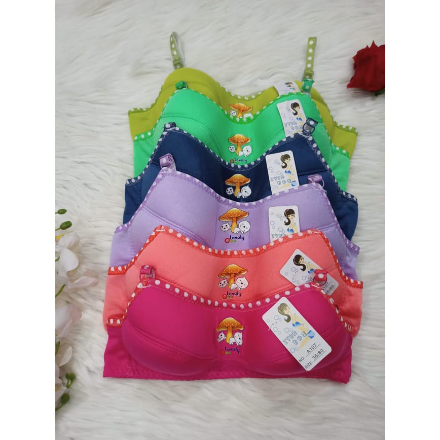 Bra Fashion Remaja / Bra Pelajar wanita Murah / BH Busa Tipis Tanpa Kawat / JAMUR WARNA 539