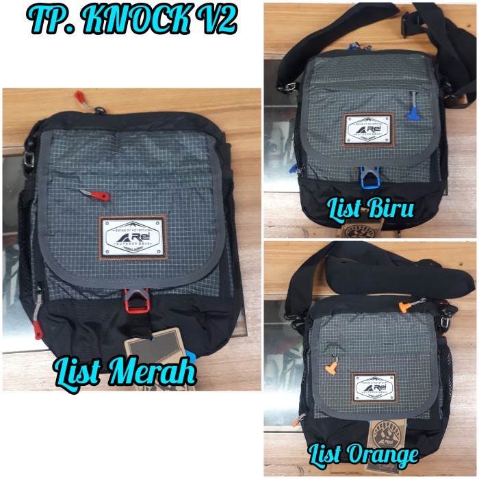 Tas Selempang Pria Travel Pouch Rei A Rei Trigerra Series Ori Black