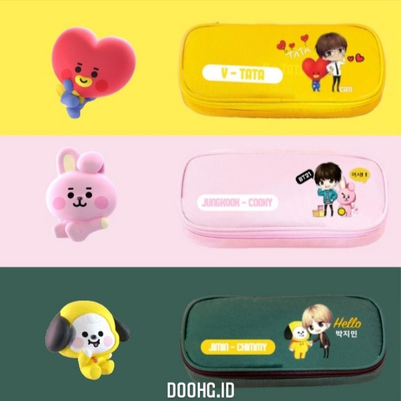 

Kotak Pensil BTS / BT21Tempat pensil Kanvas Anak Sekolah / Remaja