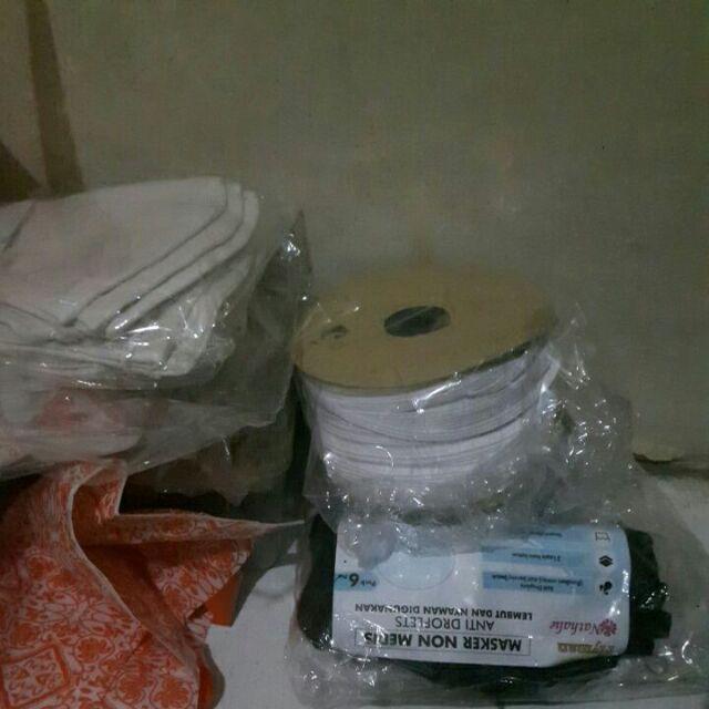 Tali Karet Elastis 4mm Bisa Untuk Masker 1roll