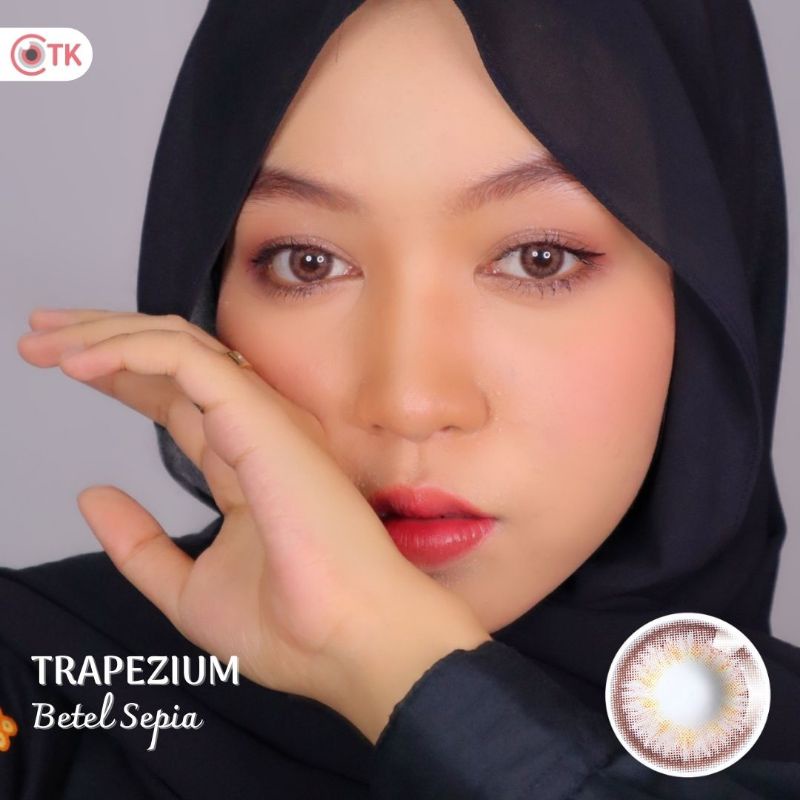 Softlens TRAPEZIUM 14.5 MM BETEL SEPIA MINUS -0.50 S.D -6.00 by CTK