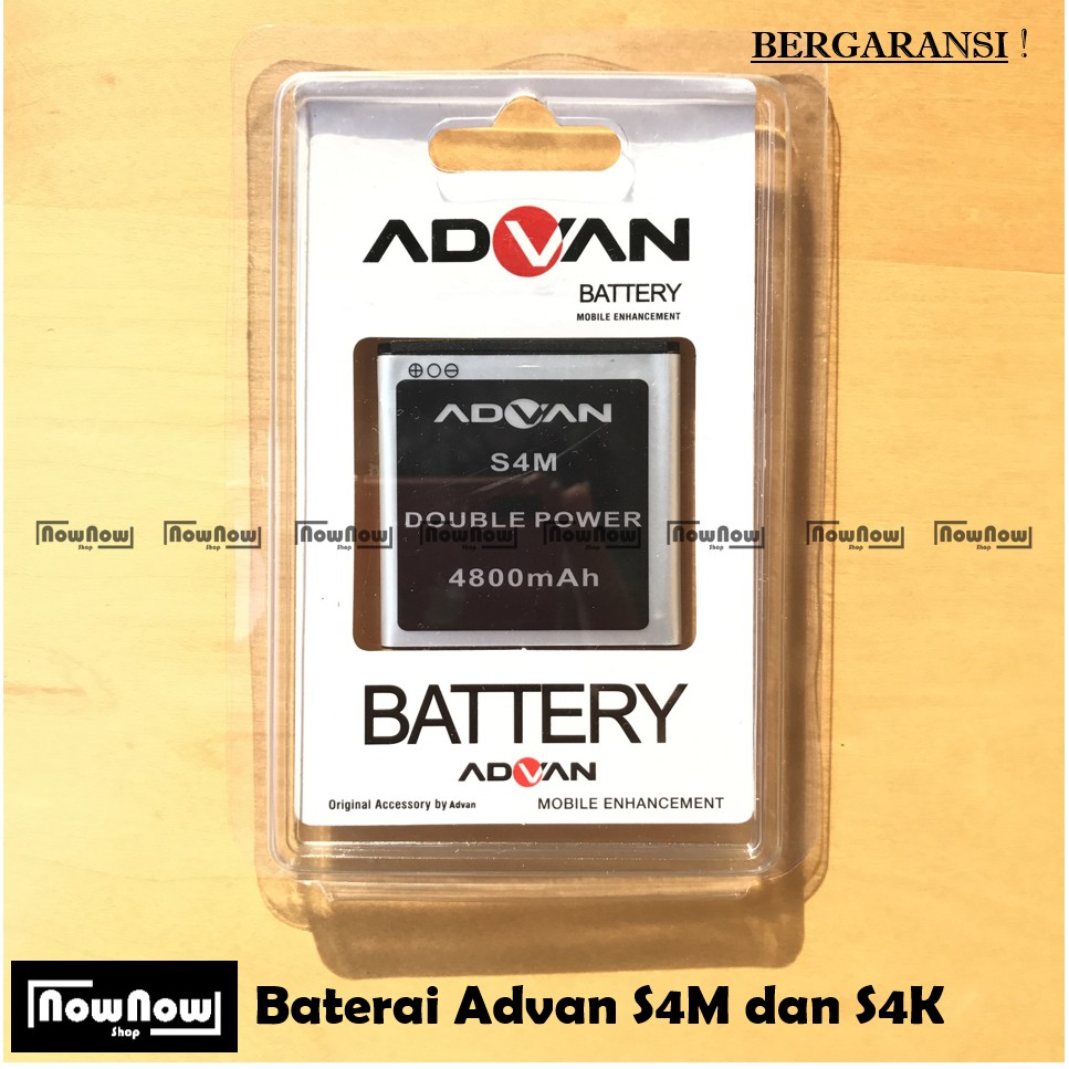 Baterai Advan S4M S4K Original Double Power Batre Batrai Battery HP