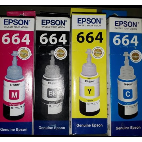 INK EPSON 664 COLOR (BLACK, CYAN, MAGENTA, YELLOW) ORIGINAL TINTA ORI