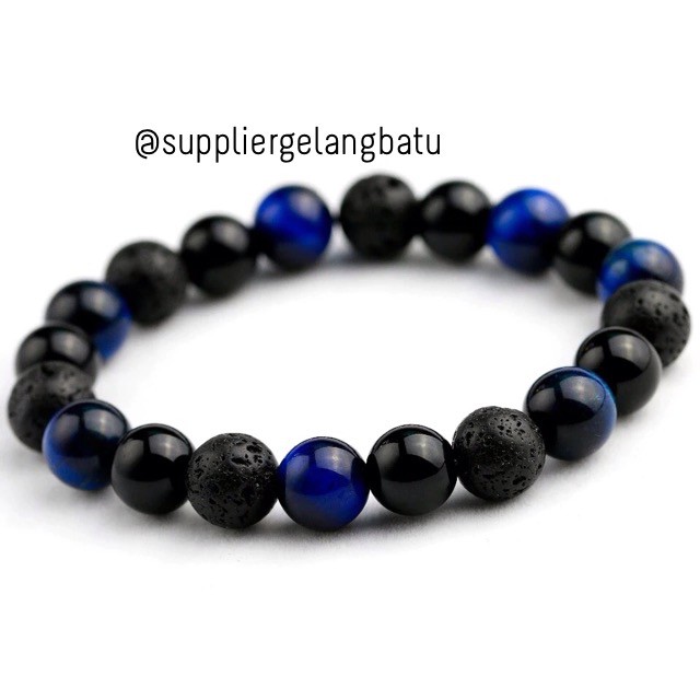 gelang batu lava merapi onyx tiger eye gaya hidup sehat