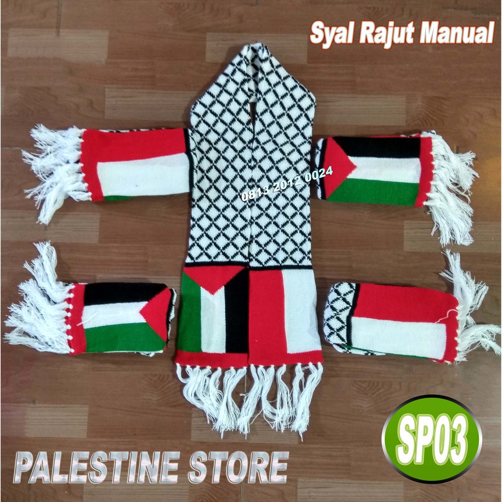 syal/scarf rajut Syal Rajut Palestina  Syal Rajut Digital  Syal Rajut Manual
