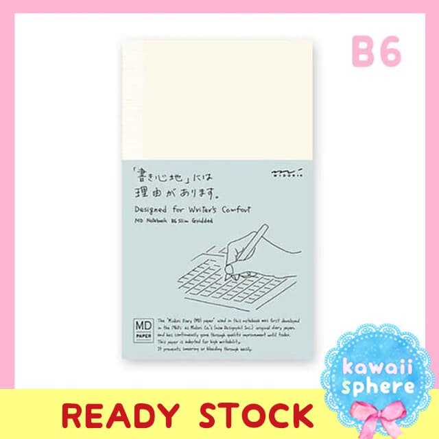 

Spesial Midori Md Notebook Grid B6 Slim Ready Stock Berkualitas