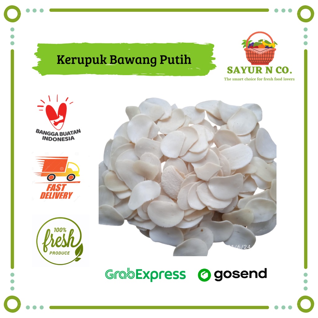 

Kerupuk Bawang Putih 250gr | Sayur N Co Bekasi