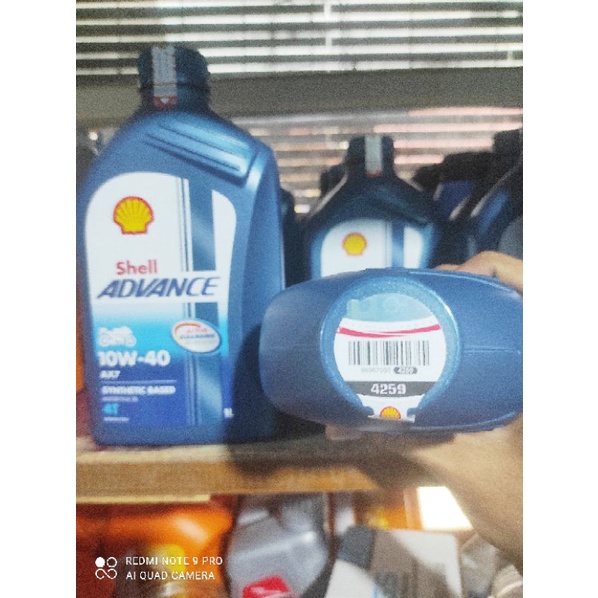 Oli shell advance ax7 4tax 1 lt sae 10-40 100% original for all 4tax