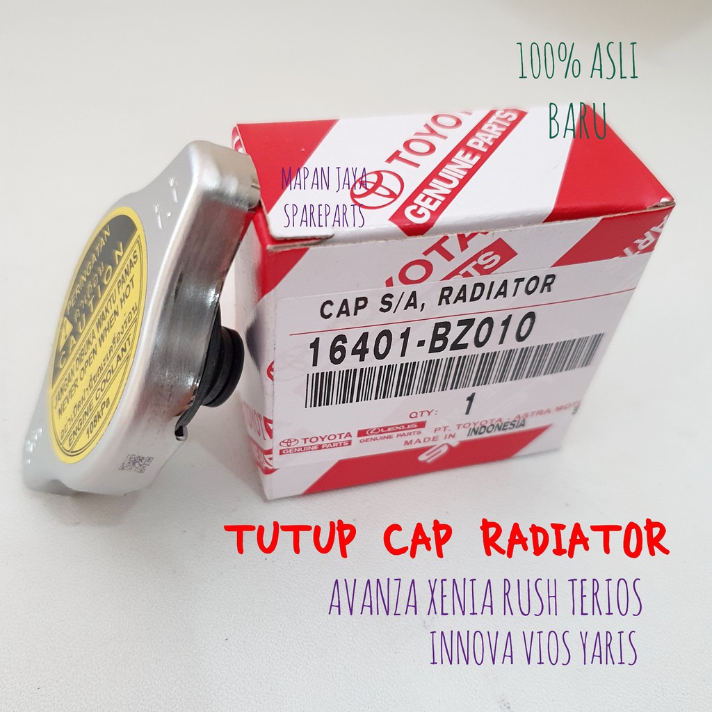 TUTUP CAP RADIATOR AVANZA XENIA INNOVA YARIS VIOS RUSH TERIOS ASLI ORI