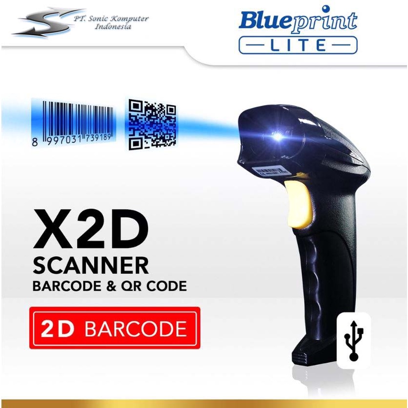 Barcode Scanner CCD 2D BLUEPRINT X2D USB Auto Scan Barcode &amp; QR code