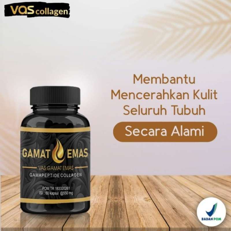 VAS GAMAT EMAS PEMUTIH GAMAT EMAS VAS COLLAGEN ORIGINAL 100% BPOM