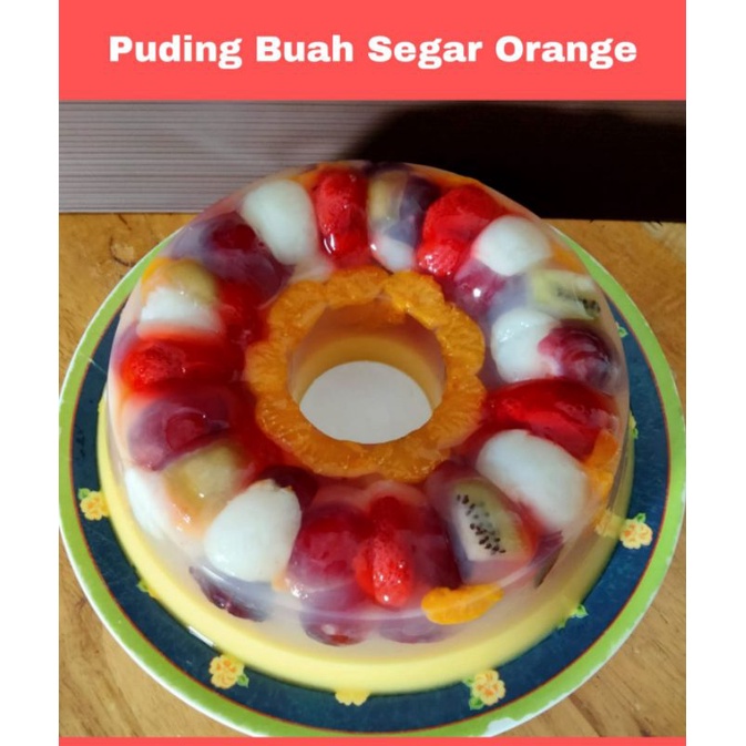 

puding buah segar orange + vla