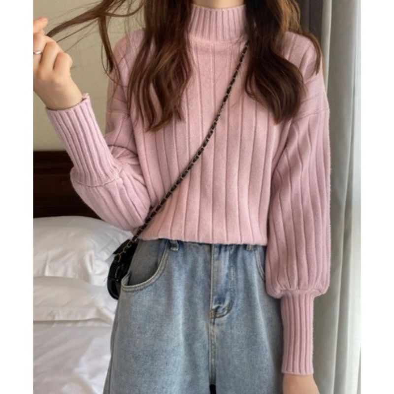 Sweater Turtleneck Rajut 7get Tebal