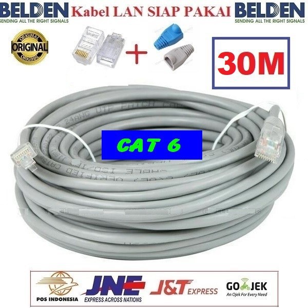 Kabel LAN Belden 30 M UTP RJ45 Cat6 ORIGINAL USA 30 Meter