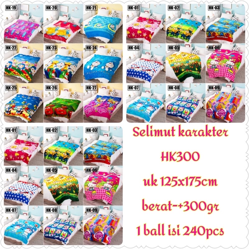 SELIMUT KARAKTER - SELIMUT DEWASA - SELIMUT BULU - SELIMUT TEBAL