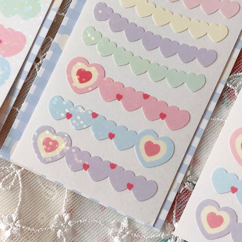 R-bunga Stiker DIY Korea Glitter Perekat Diri Jurnal Diary Scrapbooking