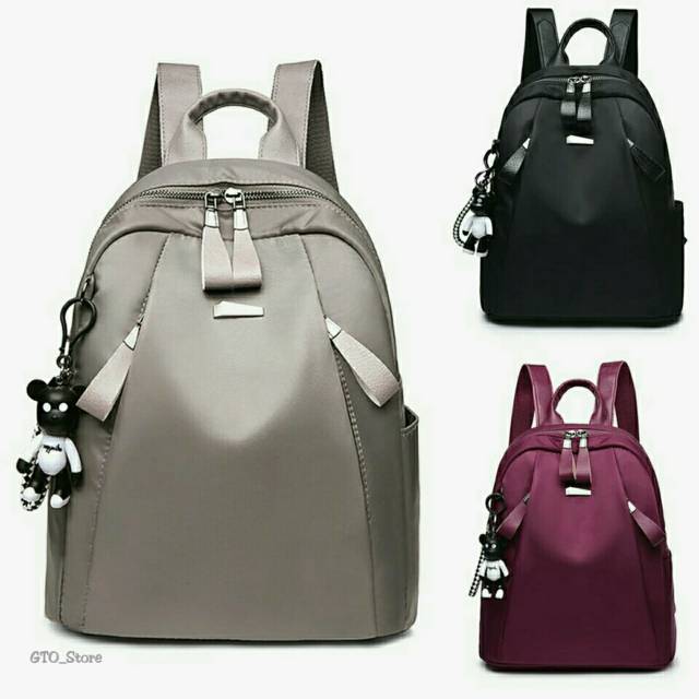 Free gantungan Tas Wanita Rancel Gucci GG birdella Style Nylon Code : WB VC BC 6317/9987